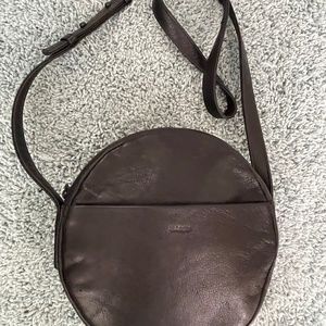 Baggu Black Leather Crossbody Bag